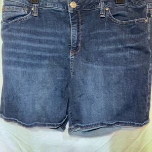 Seven7 Dark Blue Jean Shorts for Women